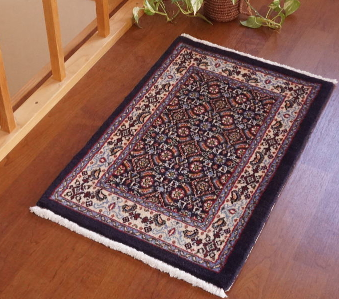 ペルシャ絨毯 玄関マット ムード産 ミニサイズ /家庭織りギャッベ 