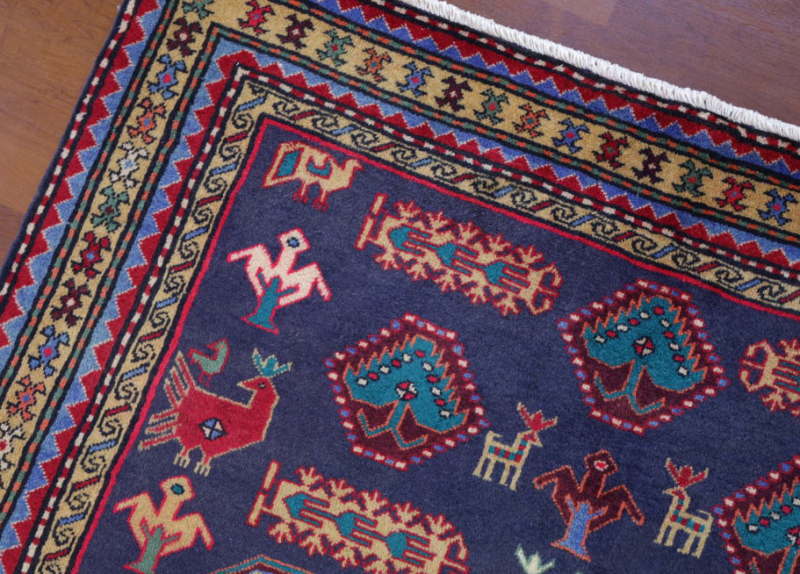 鳥の模様のオールドペルシャ絨毯 イラン・アルデビル産 ｜クラフトワーク