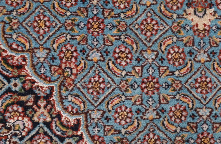 ペルシャ絨毯　水色6