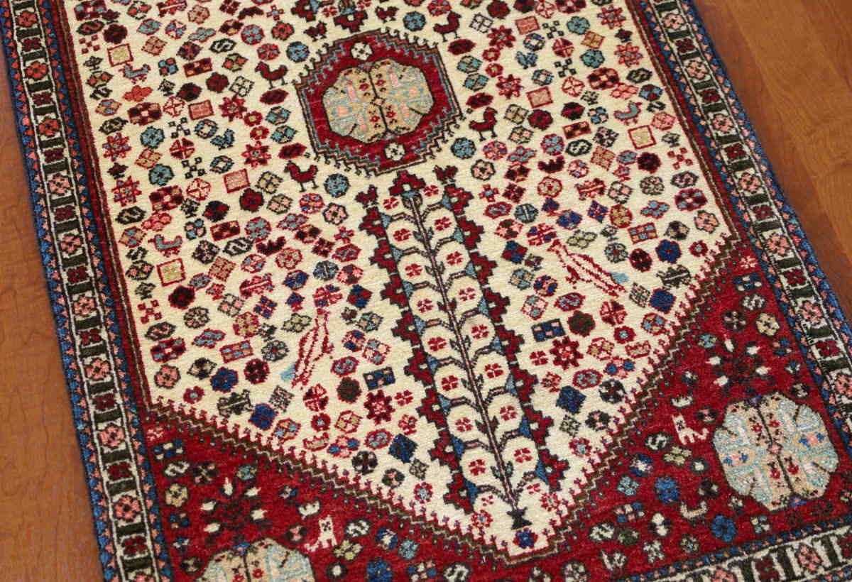 ペルシャ絨毯玄関マット　アバデ産