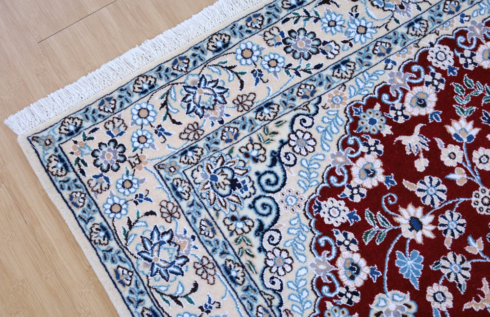 ペルシャ絨毯 イラン、ナイン産 204×128cm