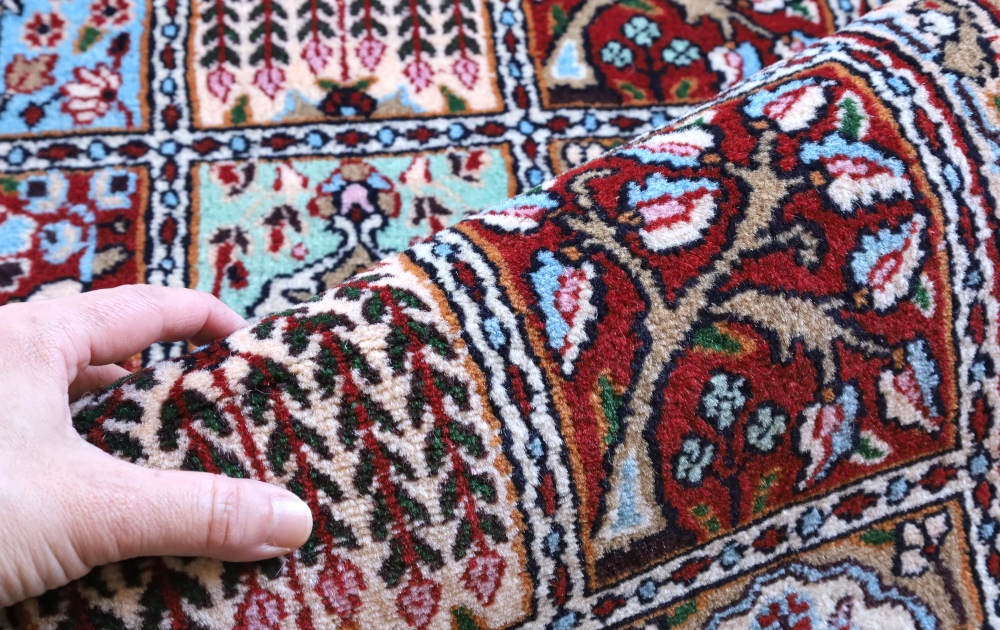 ペルシャ絨毯 イラン、ムード産 237×166cm ウール　パネル模様