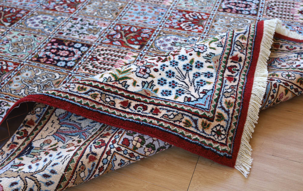 ペルシャ絨毯 イラン、ムード産 237×166cm ウール　パネル模様