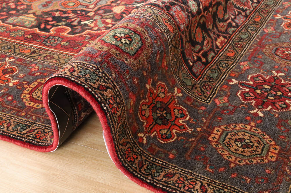 ペルシャ絨毯 イラン、ゴルトゥーグ産 204×135cm ウール　藍と茶