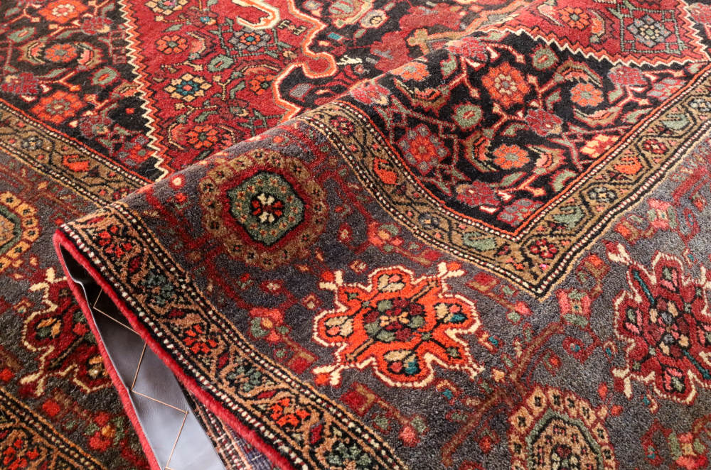 ペルシャ絨毯 イラン、ゴルトゥーグ産 204×135cm ウール　藍と茶