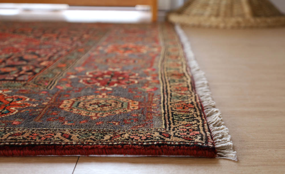 ペルシャ絨毯 イラン、ゴルトゥーグ産 204×135cm ウール　藍と茶