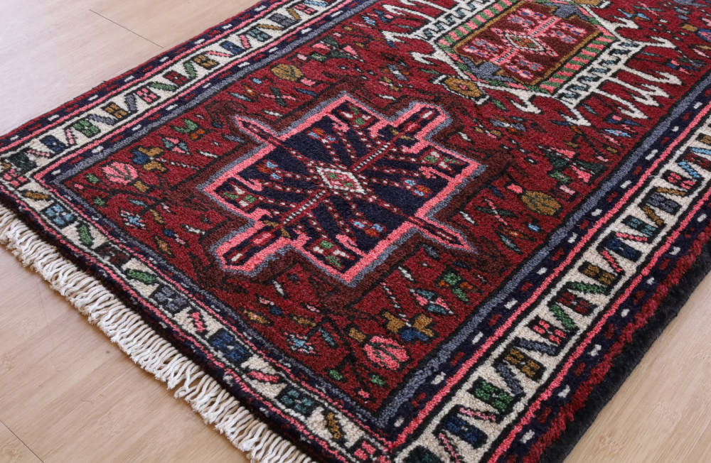 ペルシャ絨毯 イラン、カラジャ産 193×66cm