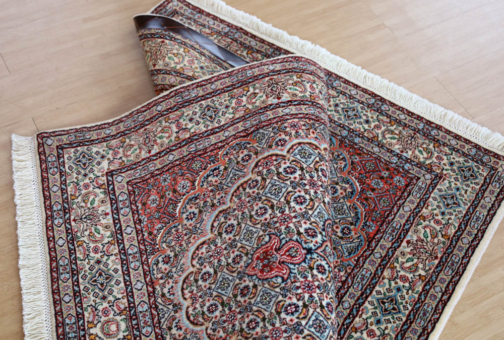ペルシャ絨毯 ムード産 147×99cm 全体の雰囲気