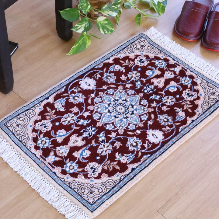 ペルシャ絨毯　ナイン産 59×39cm