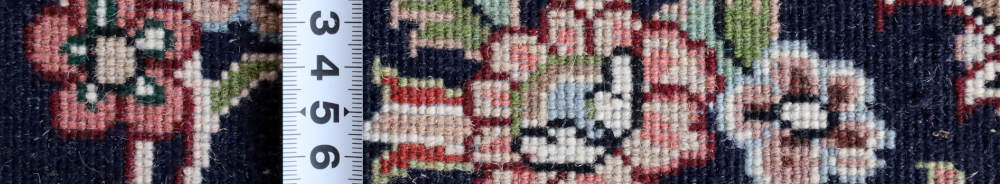 ペルシャ絨毯 イラン、マシャド産 242×180cm ウール　ネイビー