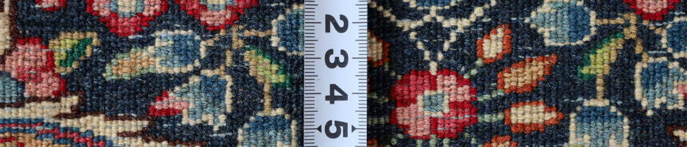 ペルシャ絨毯 イラン・ケルマン産 305×200cm ウール　ネイビー