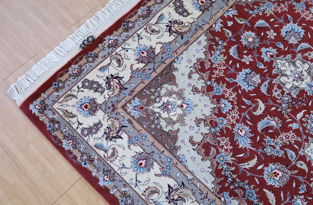 ペルシャ絨毯 イラン、タブリーズ産 203×157cm