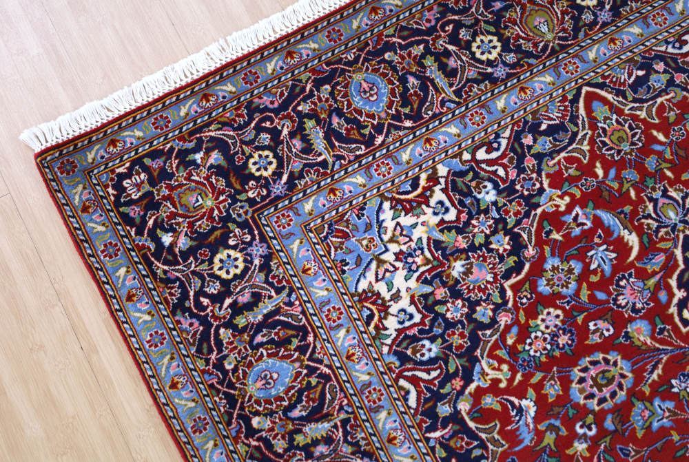 ペルシャ絨毯 イラン、カシャーン産 210×145cm 全体像