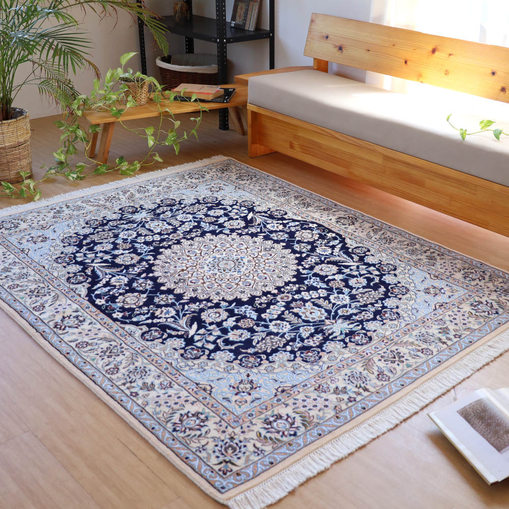 ペルシャ絨毯　ナイン産　94×61cm cp21925