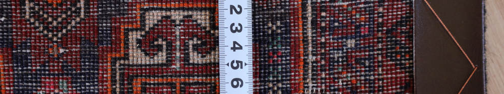 ペルシャ絨毯 バルーチ族 187×46cm 裏面、目運びの密度