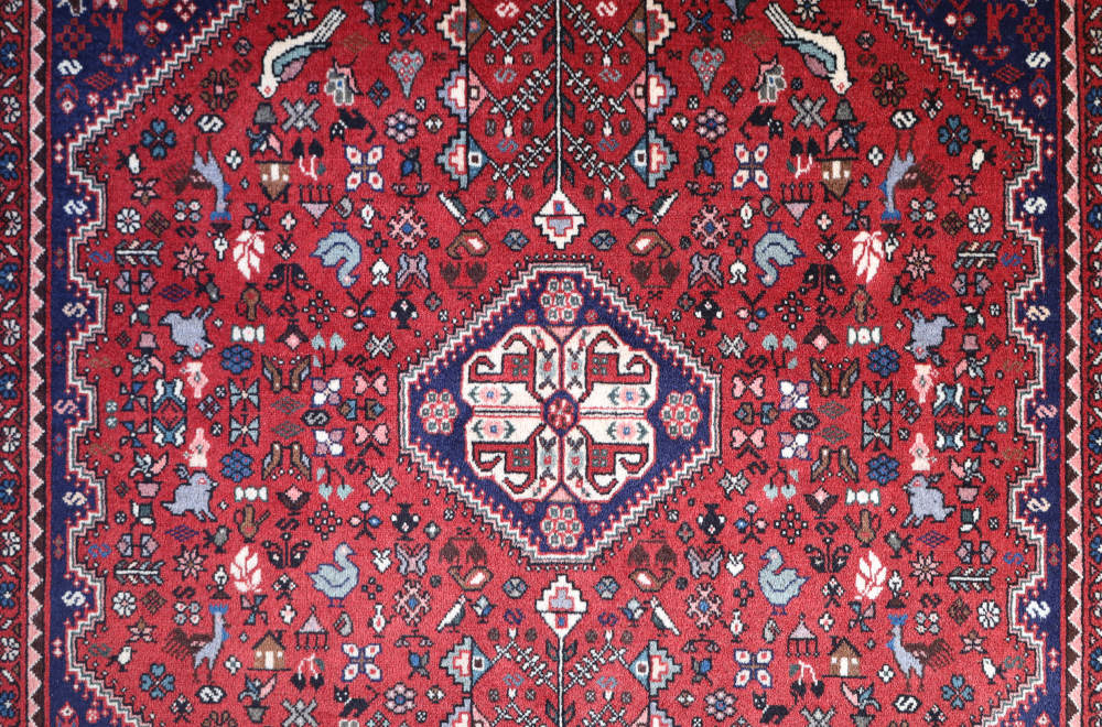 ペルシャ絨毯玄関マット イラン、アバデ産 202×154cm ヘイバトルー模様