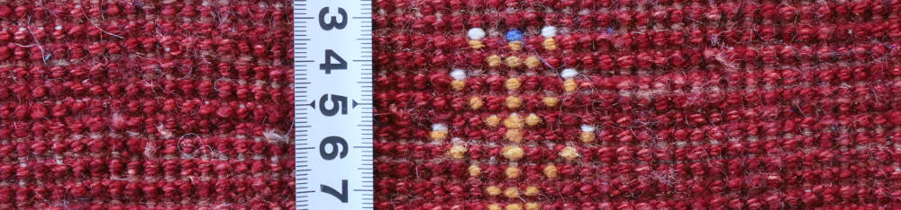 ギャッベ　玄関マットサイズ　95×56cm　赤