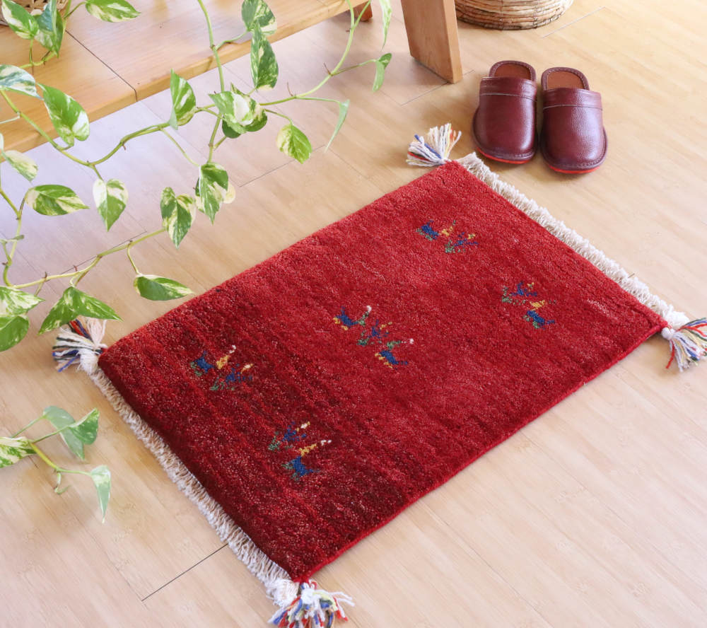 ギャッベミニマット　赤　60×40cm
                        