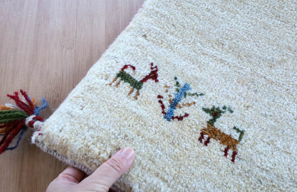 ギャッベ　玄関マットサイズ　94×62cm