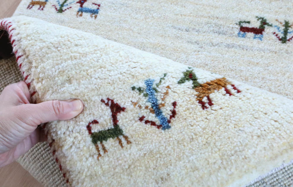 ギャッベ　玄関マットサイズ　94×62cm