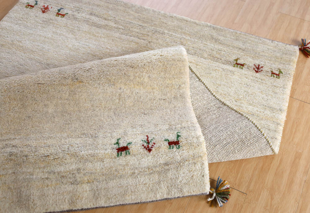 ギャッベ　イラン産　179×120cm　cg21318　毛足の雰囲気