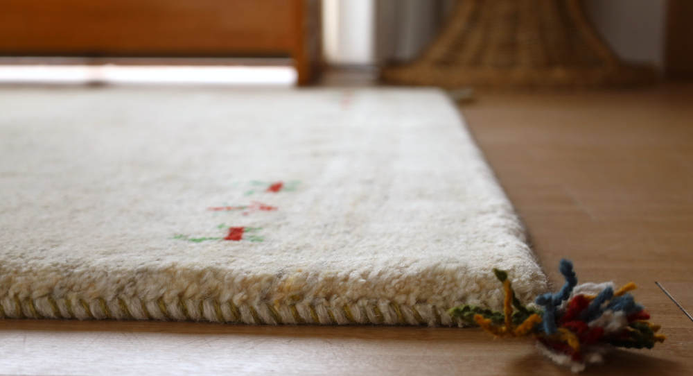 ギャッベ　イラン産　179×120cm　cg21318　毛足の表情や質感