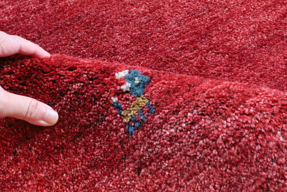 ギャッベ イラン産 197×156cm cg21336 毛足の雰囲気