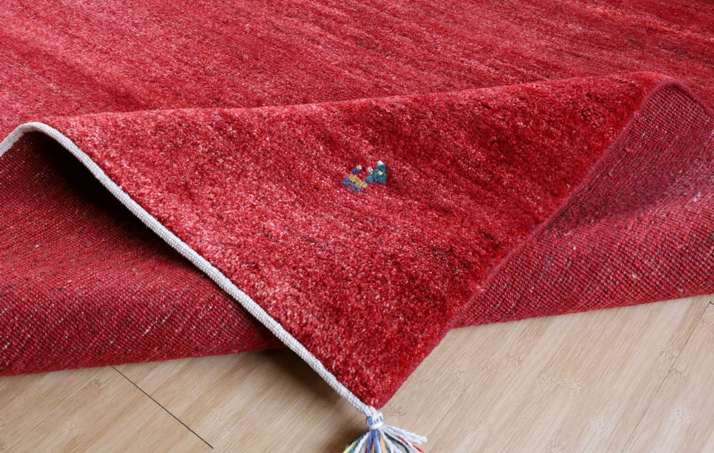 ギャッベ イラン産 197×156cm cg21336 毛足の表情や質感