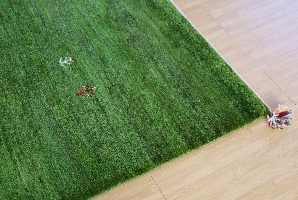 ギャッベ　イラン産　200×149cm　cg21337　部分写真