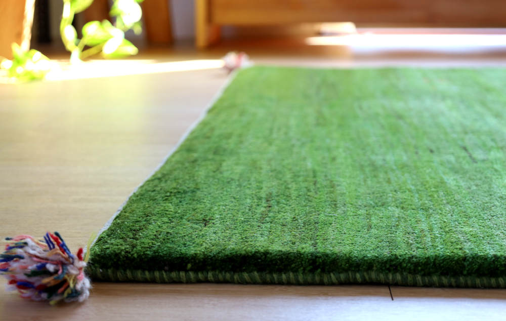 ギャッベ　イラン産　200×149cm　cg21337　毛足の表情や質感