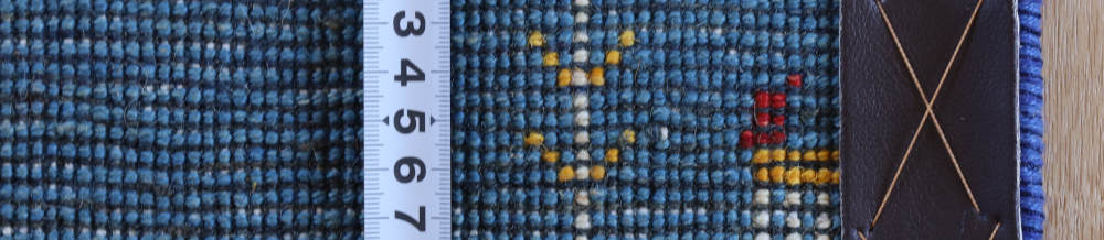 ギャッベ　143×53cm　水色