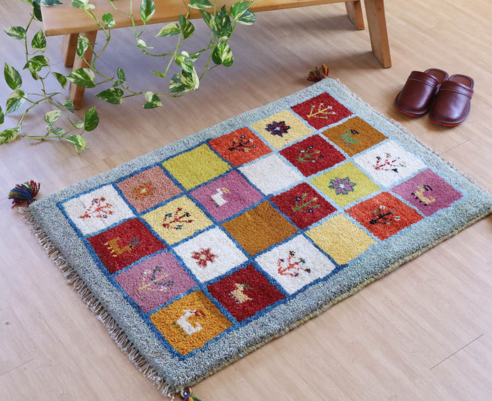 ギャッベ 玄関マットサイズ 91×63cm