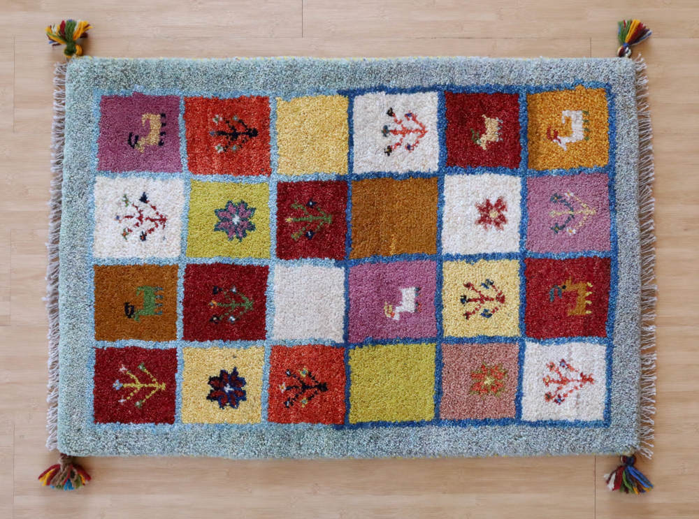 ギャッベ 玄関マットサイズ 91×63cm