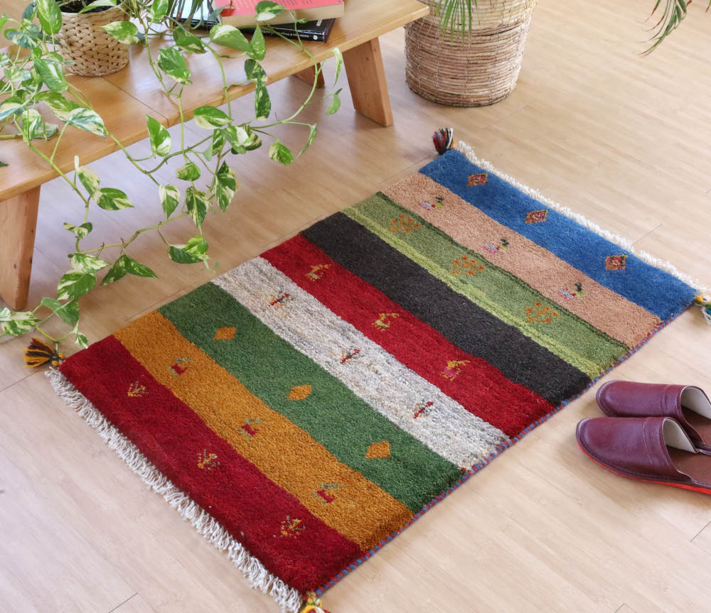 ギャッベ　玄関マットサイズ　93×60cm
                        