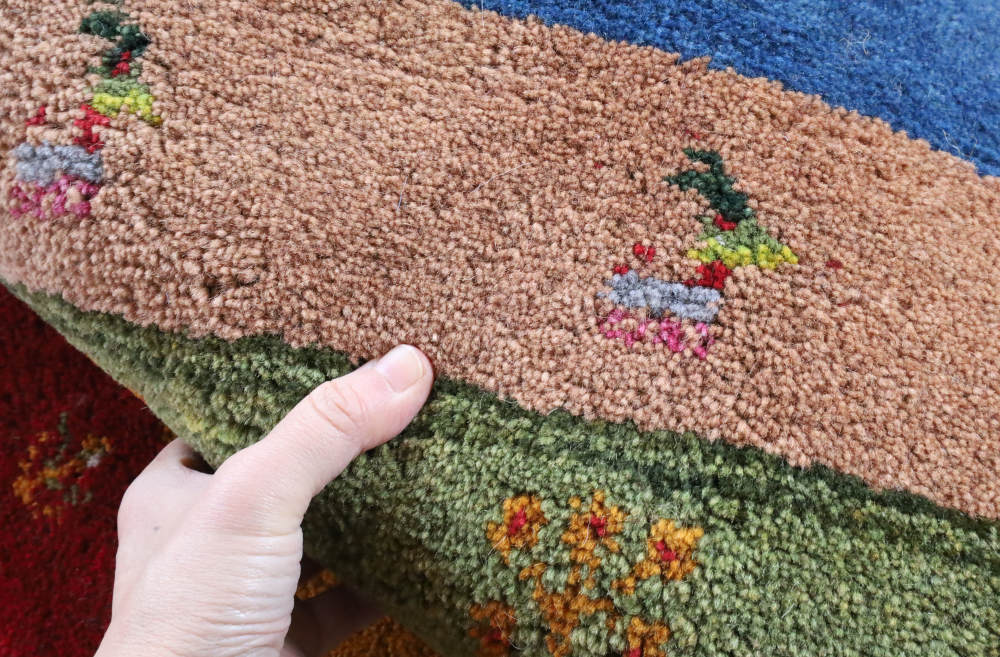 ギャッベ　玄関マットサイズ　93×60cm