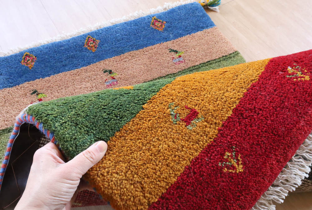 ギャッベ　玄関マットサイズ　93×60cm