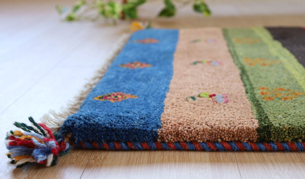 ギャッベ　玄関マットサイズ　93×60cm