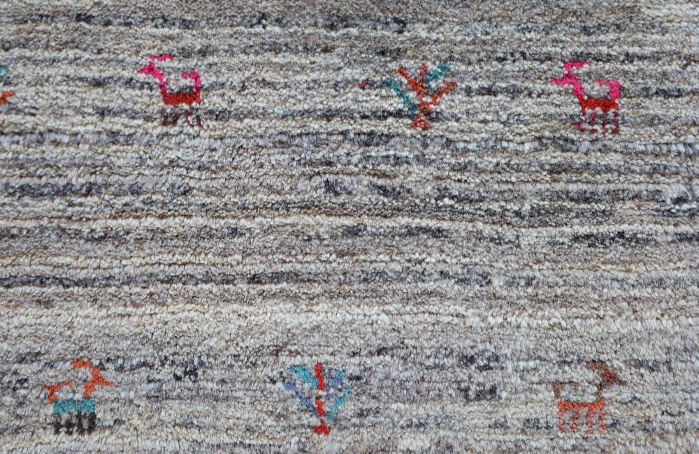 ギャッベ　玄関マットサイズ　91×59cm　淡色