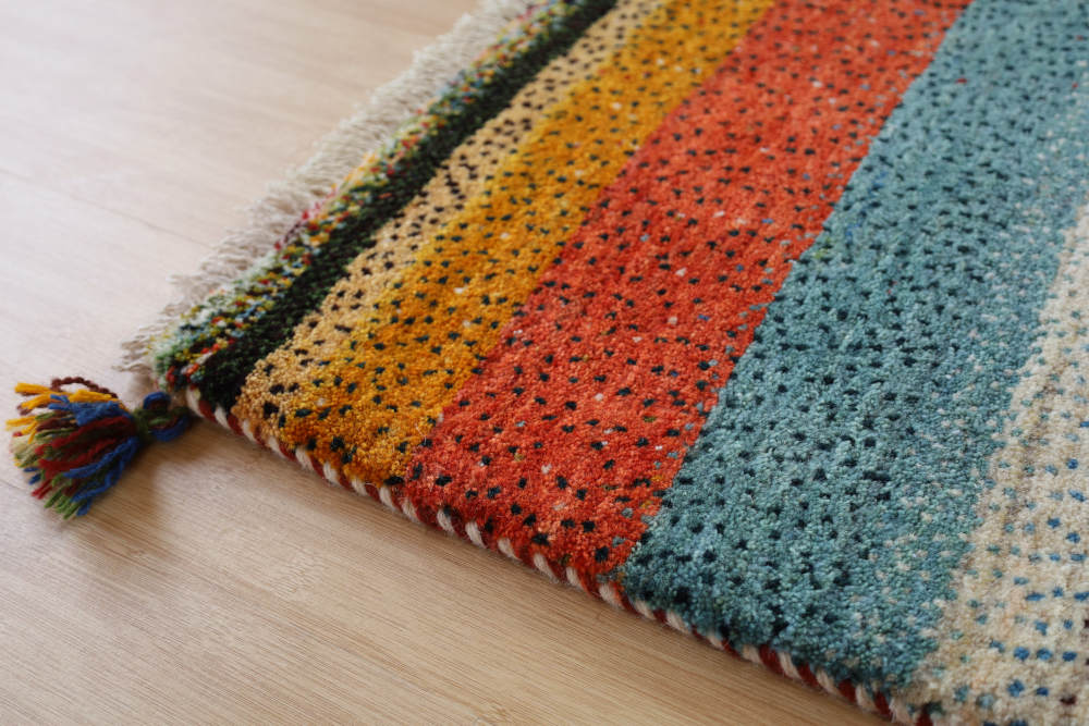 ギャッベ玄関マット　イラン産　79×50cm