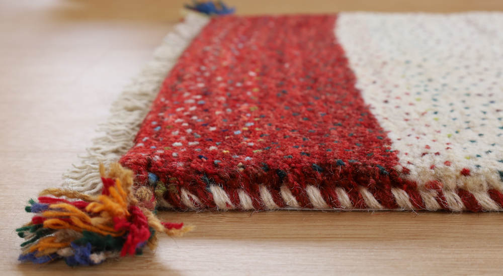 ギャッベ玄関マット　イラン産　79×50cm