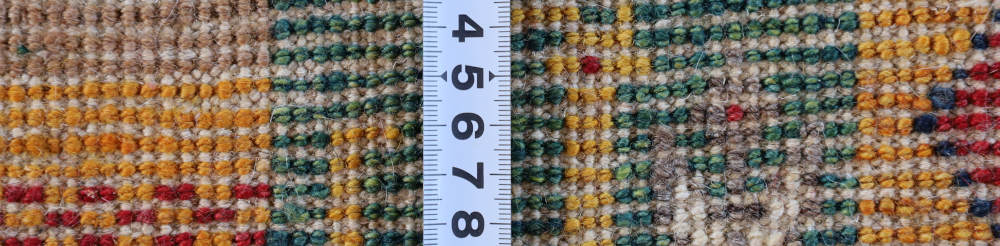 ギャッベ玄関マット　イラン産　80×52cm 裏面の織りの様子