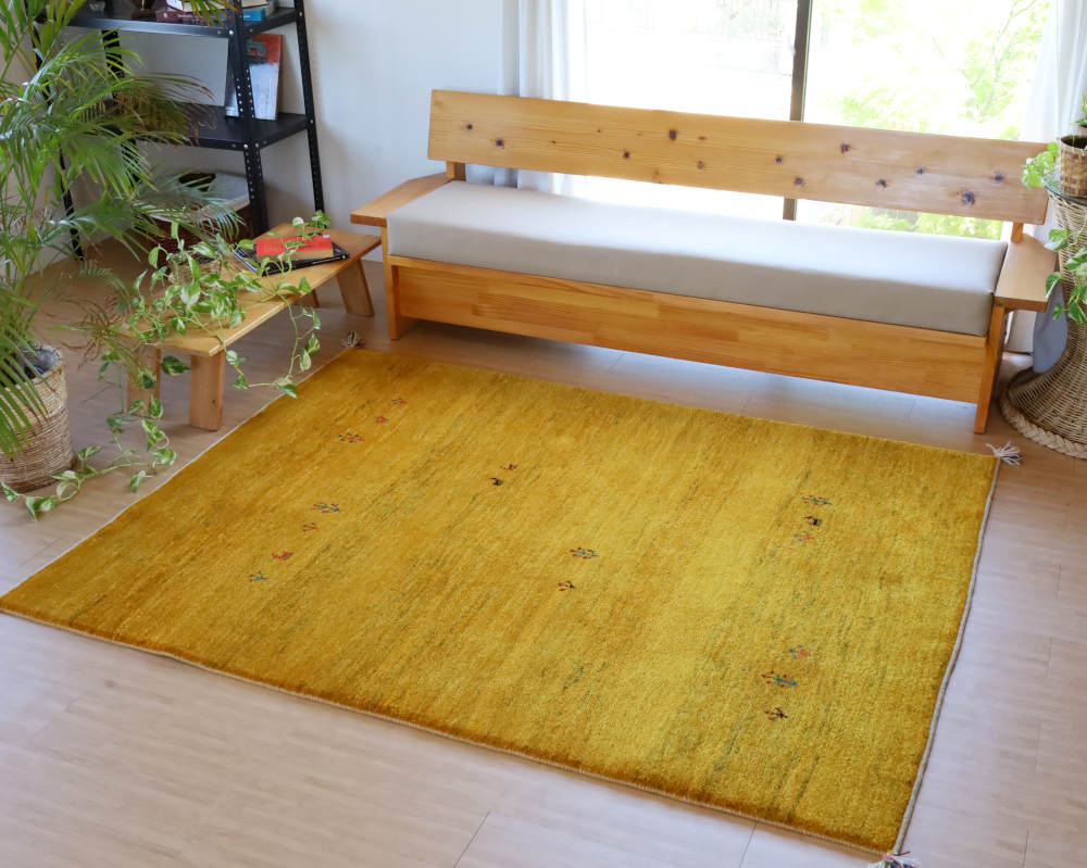 ギャッベ　イラン産　203×153cm　cg21608　全体写真