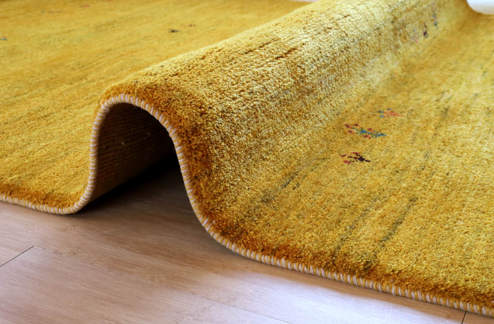 ギャッベ　イラン産　203×153cm　cg21608　毛足の表情や質感