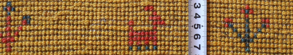 ギャッベ　イラン産　203×153cm　cg21608　毛足の表情や質感