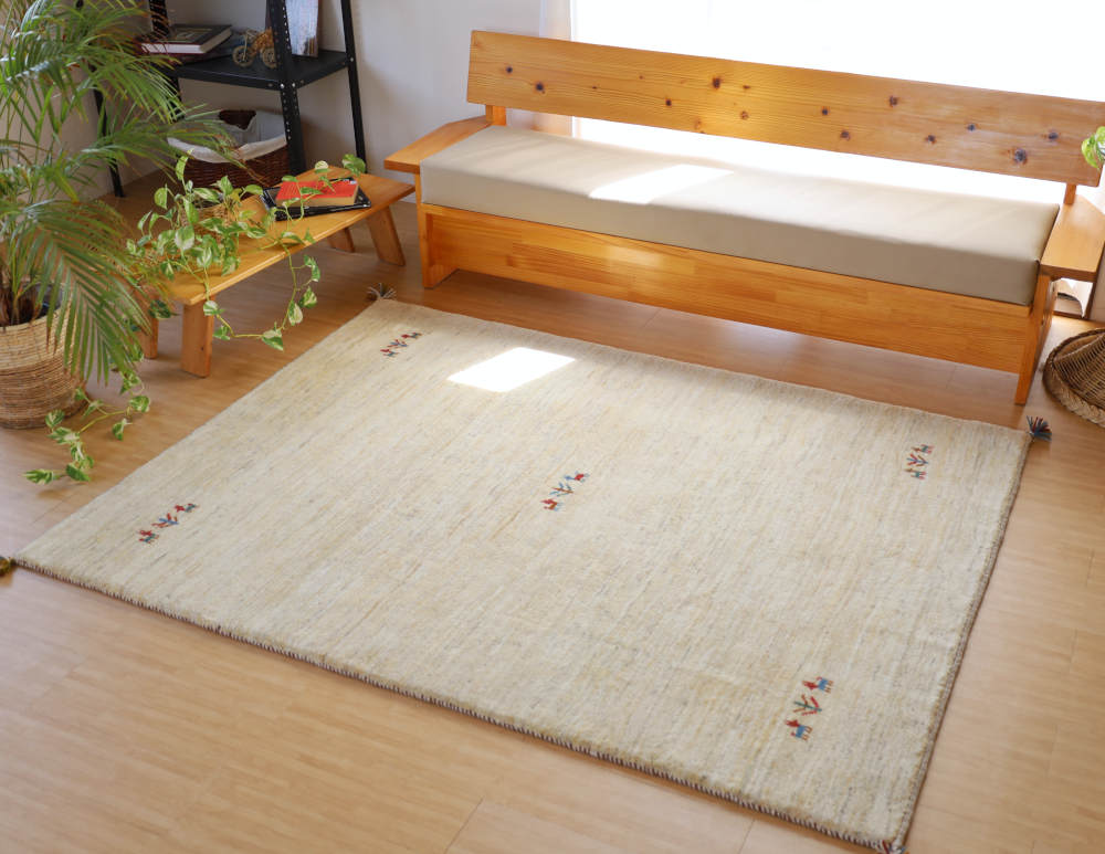 ギャッベ　イラン産　200×149cm　cg21614　全体写真