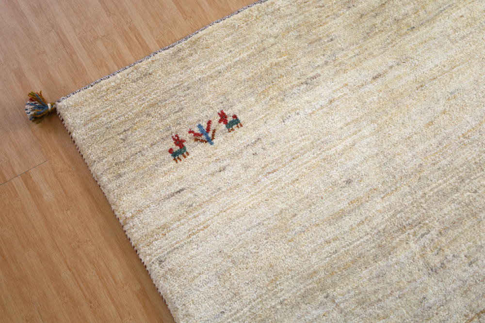 ギャッベ　イラン産　200×149cm　cg21614　部分写真