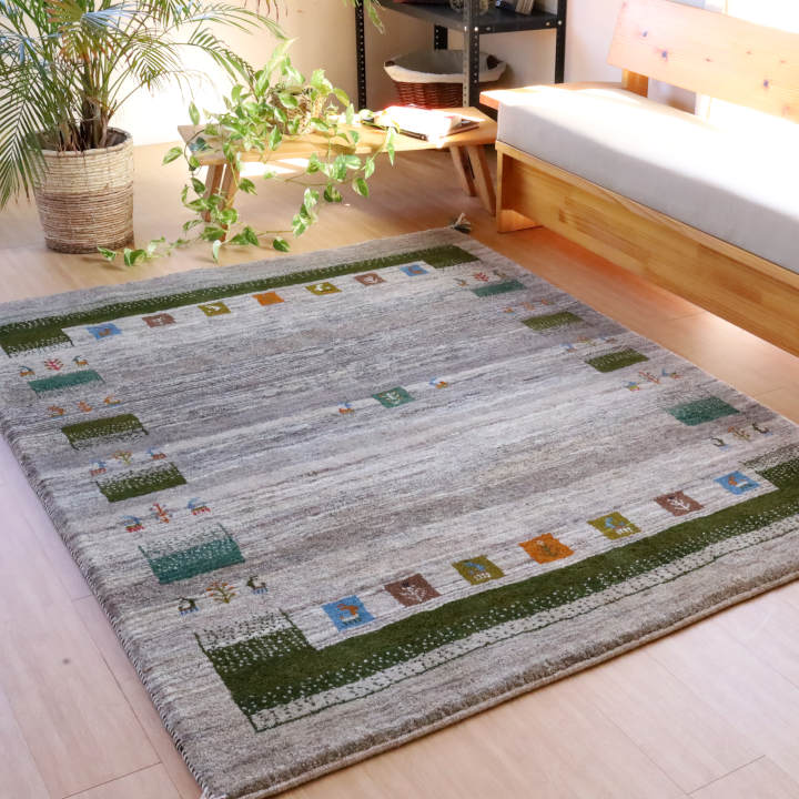 値下げ可能ミニギャベ●33×41㎝●手織●本物●新品未使用 遊牧民が紡ぐギャッベ ギャッベ（ギャベ）｜手織ラグの店クラフトワーク