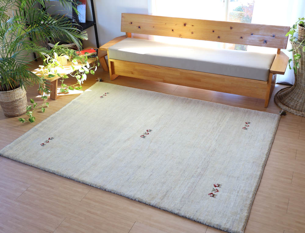 ギャッベ　イラン産　215×157cm　cg21616　全体写真