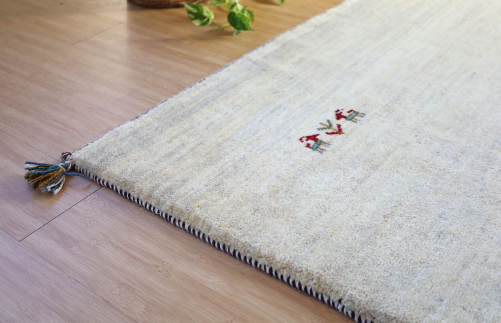 ギャッベ　イラン産　215×157cm　cg21616　部分写真