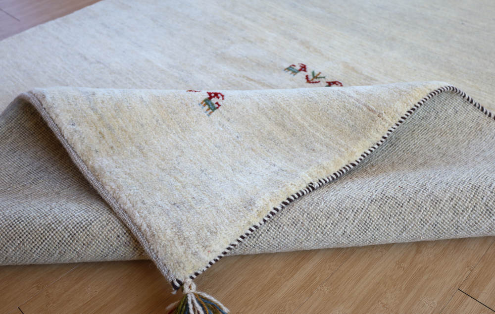 ギャッベ　イラン産　215×157cm　cg21616　モチーフのアップ